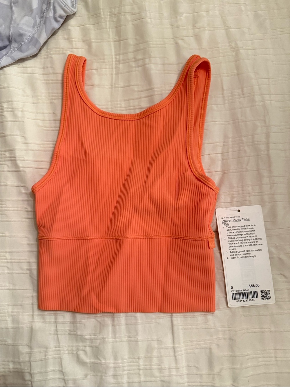 lululemon athletica Ribbed Tank Top in Coral Orange